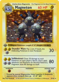 Magneton (9/102) - Base Set Shadowless 1st Edition Holofoil