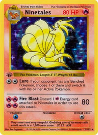 Ninetales (12/102) - Base Set Shadowless 1st Edition Holofoil