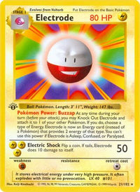 Electrode (21/102) - Base Set Shadowless 1st Edition