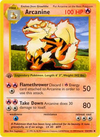 Arcanine (23/102) - Base Set Shadowless 1st Edition