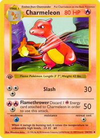 Charmeleon (24/102) (Shadowless) [Ensemble de base 1ère édition] 