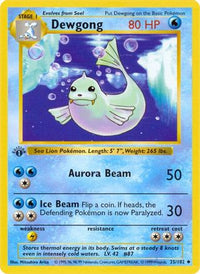 Dewgong (25) - Base Set Shadowless 1st Edition