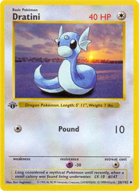 Dratini (26/102) - Base Set Shadowless 1st Edition