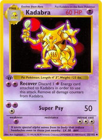 Kadabra (32) - Base Set Shadowless Unlimited