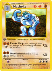 Machoke (34) - Base Set Shadowless 1st Edition