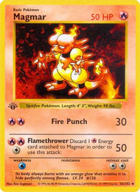 Magmar (36/102) - Base Set Shadowless 1st Edition