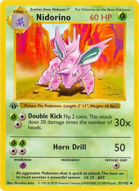 Nidorino (37) - Base Set Shadowless 1st Edition