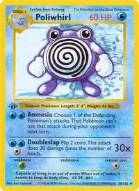 Poliwhirl (38) - Base Set Shadowless 1st Edition
