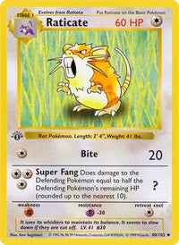 Raticate (40) - Base Set Shadowless 1st Edition