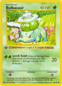 Bulbasaur (44) - Base Set Shadowless 1st Edition