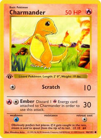 Charmander (46/102) - Base Set Shadowless 1st Edition
