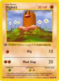 Diglett (47) - Base Set Shadowless 1st Edition