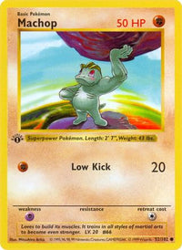 Machop (52) - Base Set Shadowless 1st Edition