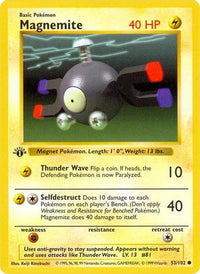 Magnemite (53) - Base Set Shadowless 1st Edition