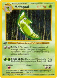 Metapod (54/102) - Base Set Shadowless 1st Edition