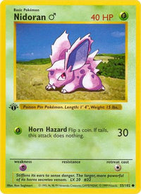Nidoran M (55) - Base Set Shadowless 1st Edition