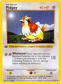 Pidgey (57/102) - Base Set Shadowless 1st Edition