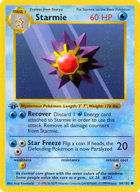 Starmie (64) - Base Set Shadowless 1st Edition