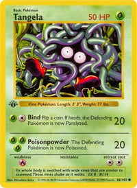 Tangela (66) - Base Set Shadowless 1st Edition