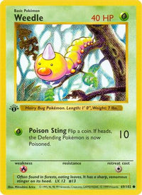 Weedle (69) - Base Set Shadowless 1st Edition