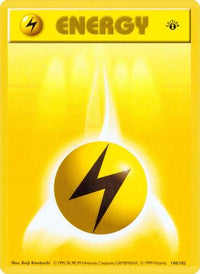 Lightning Energy (100/102) - Base Set Shadowless 1st Edition