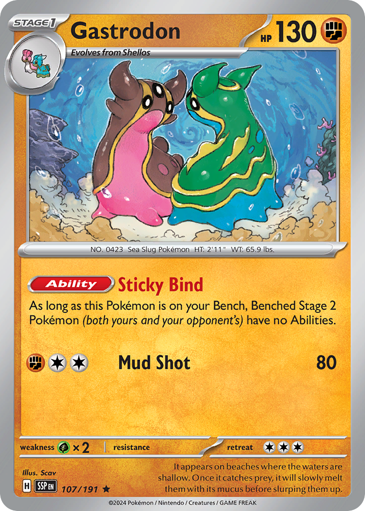 Gastrodon (Cosmos Holo) (107/191) - Miscellaneous Cards & Products Holofoil