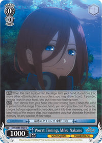 Pire timing, Miku Nakano (5HY/W83-E123 C) [Les quintuplés quintessentiels] 