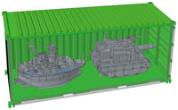 Fujimi 1/24 Snap Kit, 20ft Container (Green) (Special Order)