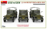 MiniArt 1/35 G7107 W/Crew 1,5T 4X4 Cargo Truck W/Metal Body (Special Order)