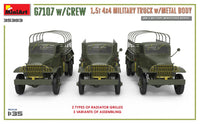MiniArt 1/35 G7107 W/Crew 1,5T 4X4 Cargo Truck W/Metal Body (Special Order)
