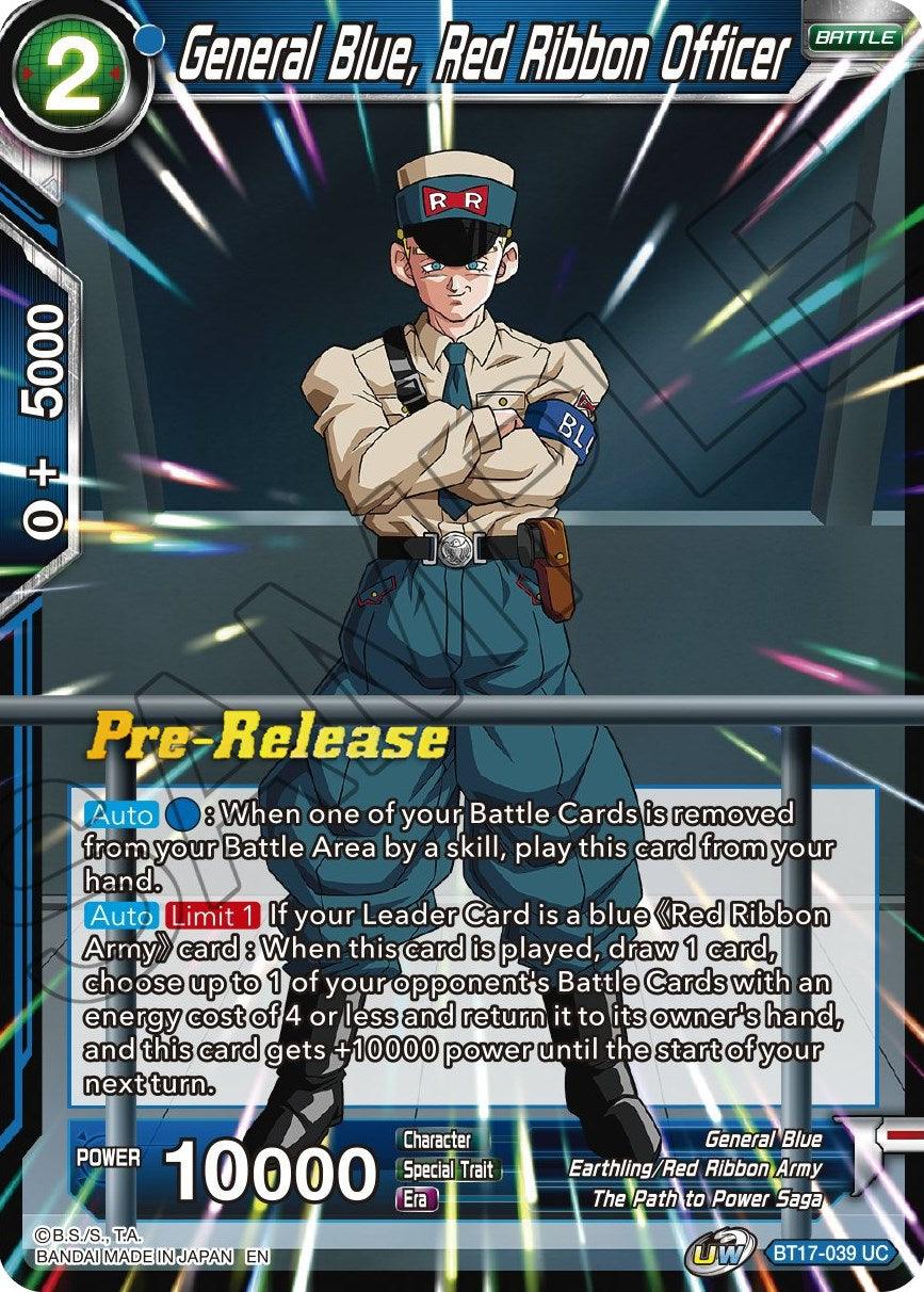 General Blue, Red Ribbon Officer (BT17-039) [Ultimate Squad Prerelease Promos] - POKÉ JEUX