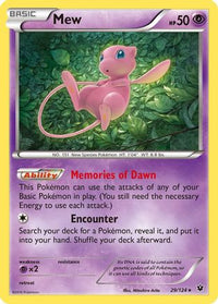 Mew (29/124)  - XY  Fates Collide Holofoil