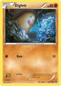 Diglett (36/124)  - XY  Fates Collide
