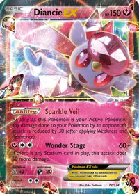 Diancie EX (72/124) - XY  Fates Collide Holofoil