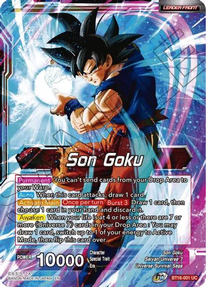Son Goku // Son Goku, Supreme Warrior (BT16-001) [Realm of the Gods] - POKÉ JEUX