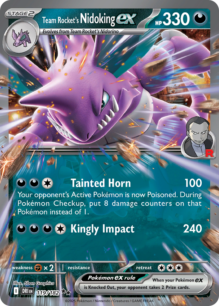 Team Rocket's Nidoking ex (119/182) - Prize Pack Series Cards Holofoil