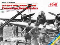 ICM 1/48 Junker Ju 88A-4 with German Ground Personnel and Torpedo Trailers (Special Order)