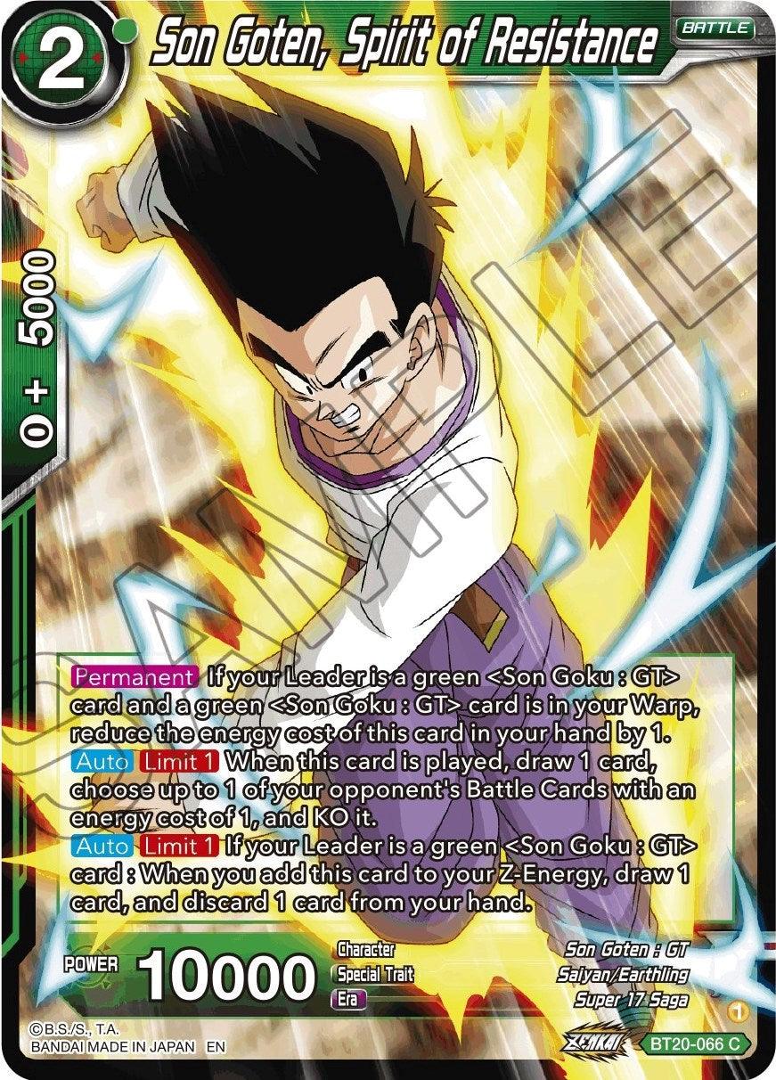 Son Goten, Spirit of Resistance (BT20-066) [Power Absorbed] - POKÉ JEUX