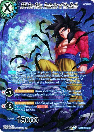 SS4 Son Goku, Protector of the Earth (SPR) (BT11-034) [Vermilion Bloodline] - POKÉ JEUX