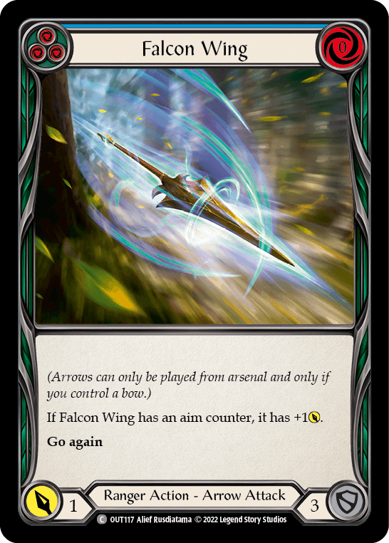 Falcon Wing (Blue) [OUT117] (Outsiders) Rainbow Foil - POKÉ JEUX