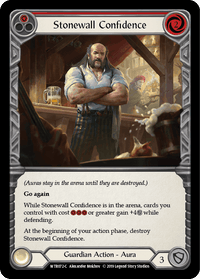 Stonewall Confidence (Red) [WTR072-C] (Welcome to Rathe) Alpha Print Rainbow Foil - POKÉ JEUX