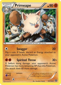 Primeape (53/114) - XY  Steam Siege