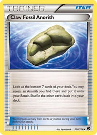 Claw Fossil Anorith (100/114)  - XY  Steam Siege