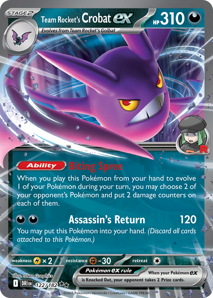 Team Rocket's Crobat ex (122/182) - Prize Pack Series Cards Holofoil
