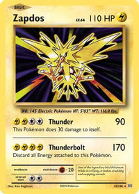 Zapdos (42/108) - XY  Evolutions Holofoil