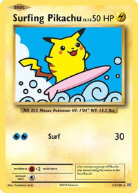 Surfing Pikachu (111/108) - XY  Evolutions