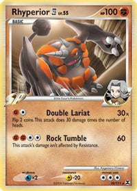 Rhyperior E4 (DPPt Rising Rivals) (32/111)  - Deck Exclusives Holofoil