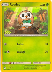 Rowlet (Water Web Holo) (9/149)  - Miscellaneous Cards & Products Holofoil