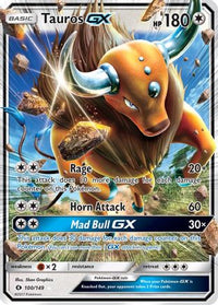 Tauros GX (100/149) - SM Base Set Holofoil