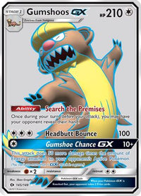 Gumshoos GX (Full Art) (145/149) - SM Base Set Holofoil